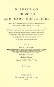 Diaries of Sir Moses and Lady Montefiore by Montefiore, Moses Sir