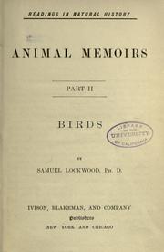 Cover of: Animal memoirs
