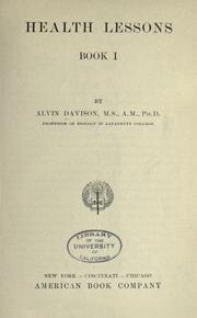 Cover of: Health lessons. by Davison, Alvin, Davison, Alvin