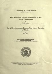 Cover of: The Weno and Pawpaw formations of the Texas Comanchean by W. S. Adkins