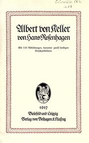 Cover of: Albert von Keller.