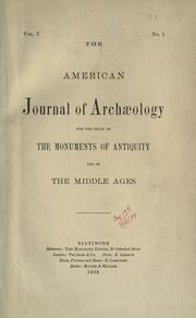 Cover of: American journal of archaeology. by 
