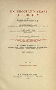 Cover of: Six thousand years of history by Edgar Sanderson