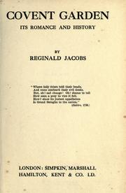 Cover of: Covent Garden by Reginald Jacobs
