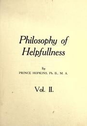 Cover of: Philosophy of helpfullness