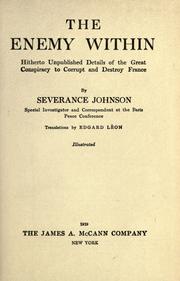 Cover of: The enemy within by Severance Johnson