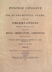 Cover of: Five-year catalogue of 258 fundamental stars by Royal Greenwich Observatory.