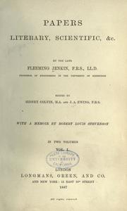 Cover of: Papers, literary, scientific, & c. by Fleeming Jenkin