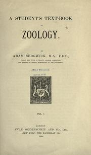 A student's text-book of zoology by Sedgwick, Adam