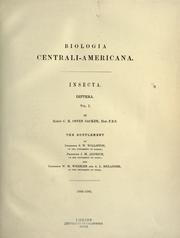 Cover of: Biologia Centrali-Americana- Insecta Diptera: [or, Contributions to the knowledge of the fauna and flora of Mexico and Central America]