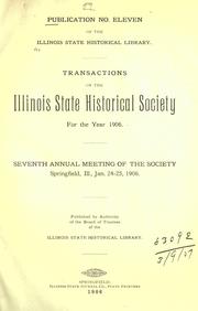 Cover of: Publication. by Illinois State Historical Society.