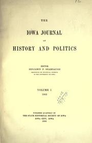 Cover of: Iowa  journal of history. by 