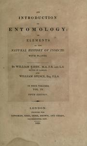 Cover of: An introduction to entomology by William Kirby (entomologist)