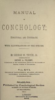 Cover of: Manual of conchology. by George W. Tryon
