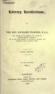 Cover of: Literary recollections. by Warner, Richard