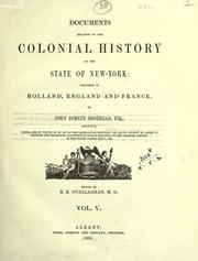 Cover of: Documents relative to the colonial history of the State of New York