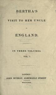 Cover of: Bertha's visit to her uncle in England.