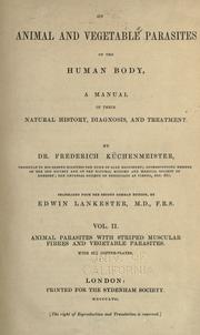 Cover of: On animal and vegetable parasites of the human body: a manual of their natural history, diagnosis, and treatment.