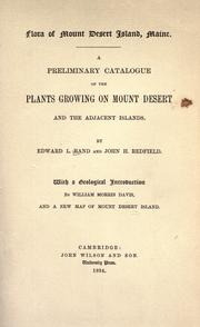 Cover of: Flora of Mount Desert island, Maine. by Edward Lothrop Rand