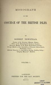 Cover of: Monograph of the Coccidæ of the British Isles.