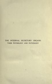 The internal secretory organs by Artur Biedl