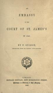 Cover of: An embassy to the Court of St. James's in 1840