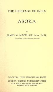 Cover of: Asoka by James Merry Macphail