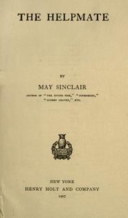 Cover of: The helpmate by May Sinclair