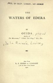 Cover of: waters of Edera