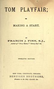 Cover of: Tom Playfair by Francis J. Finn