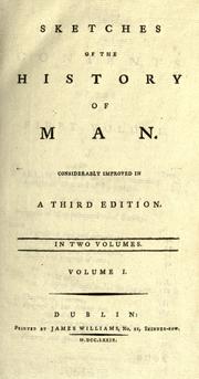 Cover of: Sketches of the history of man. by Henry Home Lord Kames