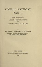 Cover of: Cousin Anthony and I by Martin, Edward Sandford