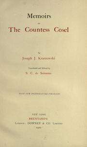 Cover of: Memoirs of the Countess Cosel