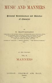 Cover of: Music and manners: personal reminiscences and sketches of character