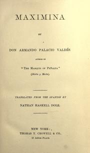 Cover of: Maximina: by Don Armando Palacio Valdés.