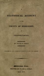 Cover of: A statistical account of the county of Middlesex, in Connecticut