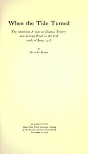 Cover of: When the tide turned by Kahn, Otto Hermann