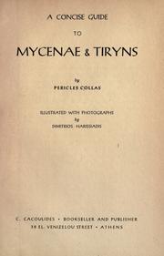 Cover of: A concise guide to Mycenae & Tiryns