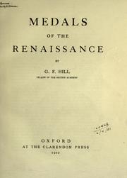 Cover of: Medals of the Renaissance by Sir George Francis Hill
