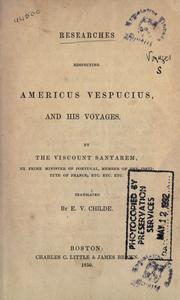 Cover of: Researches respecting Americus Vespucius and his voyages