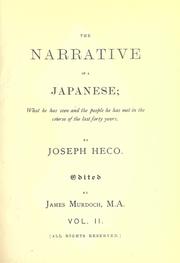 Cover of: narrative of a Japanese: what he has seen and the people he has met in the course of the last forty years