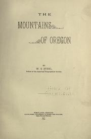 Cover of: The mountains of Oregon by W. G. Steel