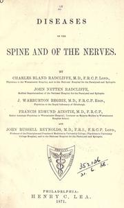 Cover of: On diseases of the spine and of the nerves ... | 