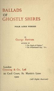 Cover of: Ballads of ghostly shires by Bartram, George.