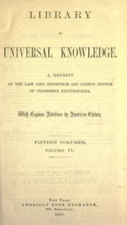 Cover of: Library of universal knowledge. by 