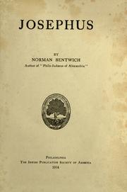 Cover of: Josephus by Bentwich, Norman De Mattos