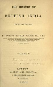 Cover of: The history of British India by Mill, James