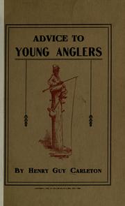 Cover of: Advice to young anglers