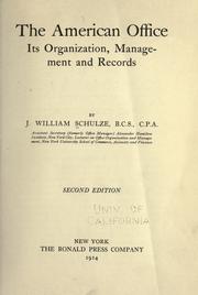 Cover of: The American office by John William Schulze