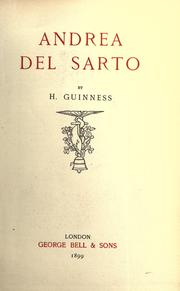 Cover of: Andrea del Sarto by H. Guinness